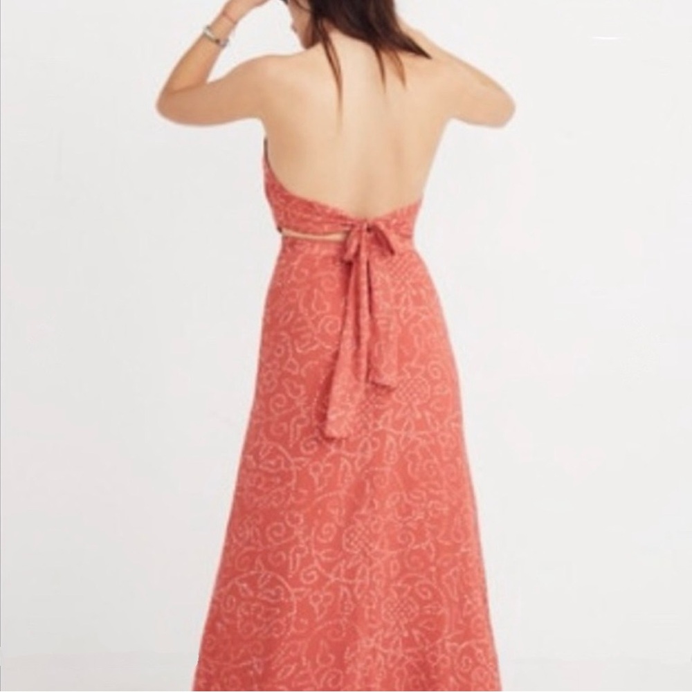 New! Madewell Halter Tie Back Maxi dress - Picture 3 of 12